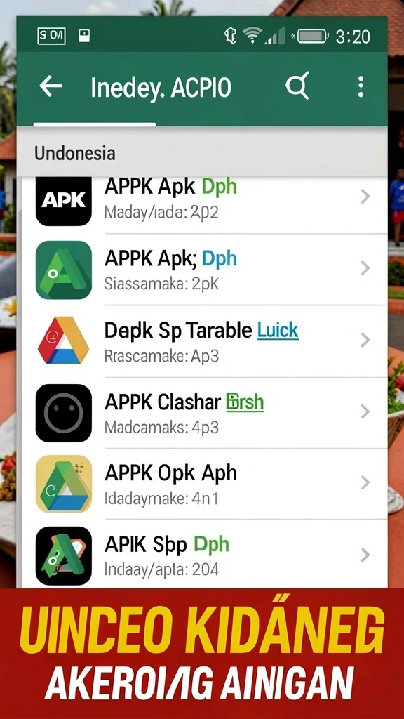 Cuplikan layar menu unduhan nasa4d untuk perangkat Android